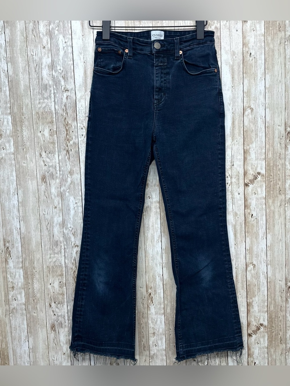 Closed Faded Black Raw Hem Jeans [735]